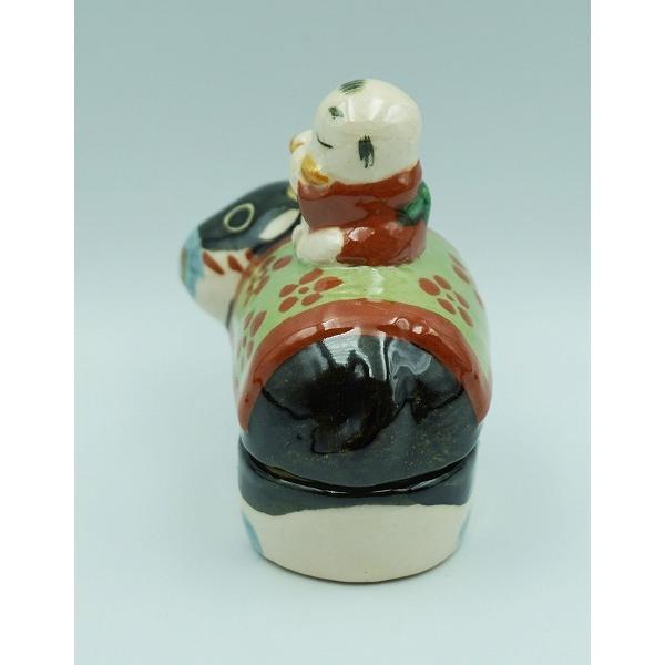 茶道具 香合 香合 楽 牛と童 伊東桂楽 桐箱 : 新古茶道具 さかい