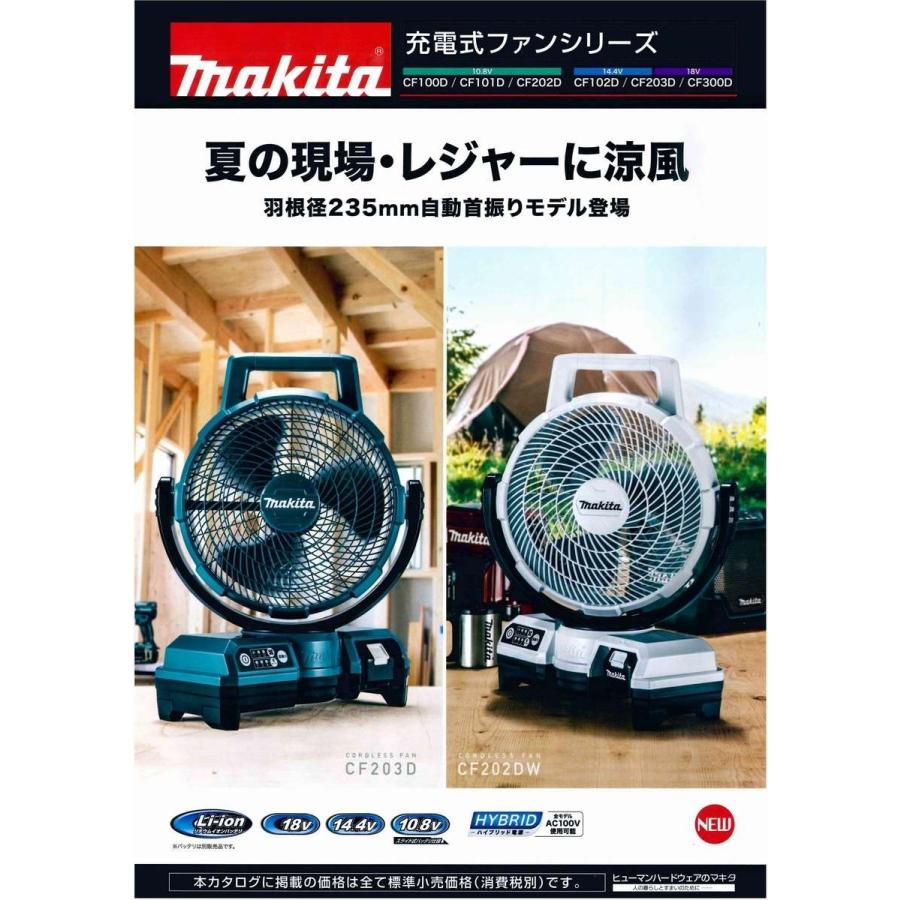 マキタ（makita） CF203DZW(白) 自動首振り機能付き充電式ファン(業務