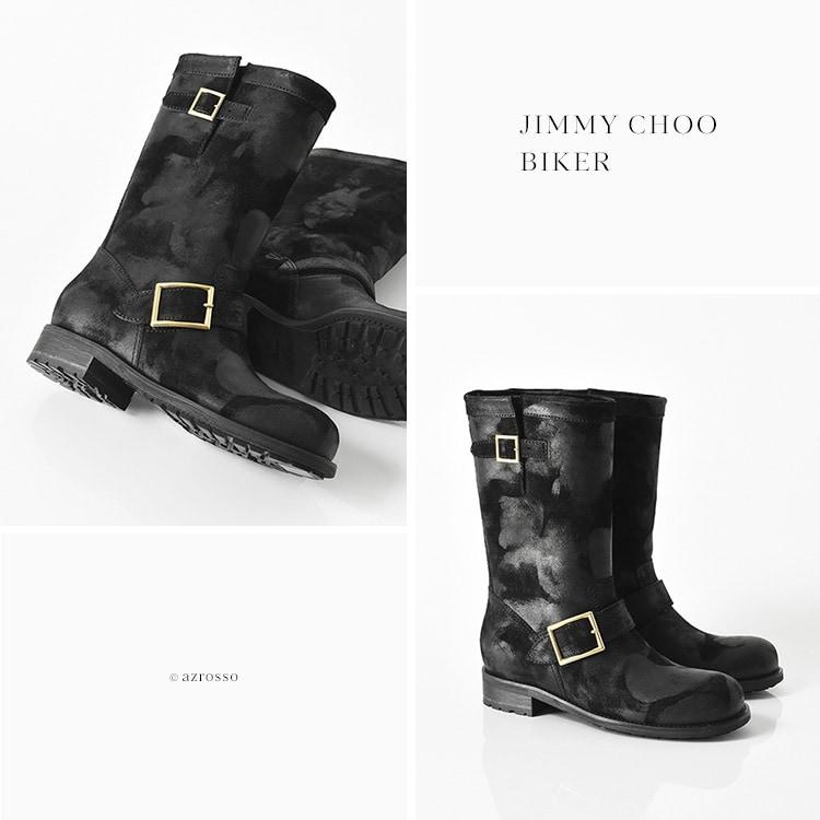 JIMMY CHOO（ジミーチュウ） ショートブーツ スエード エンジニア