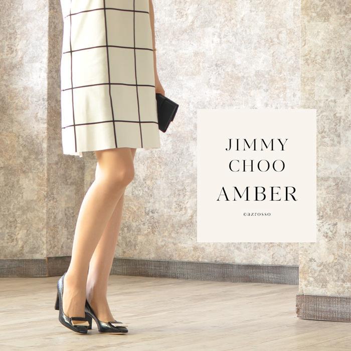 JIMMY CHOO（ジミーチュウ） パンプス 本革 スクエアトゥ ヘビ革