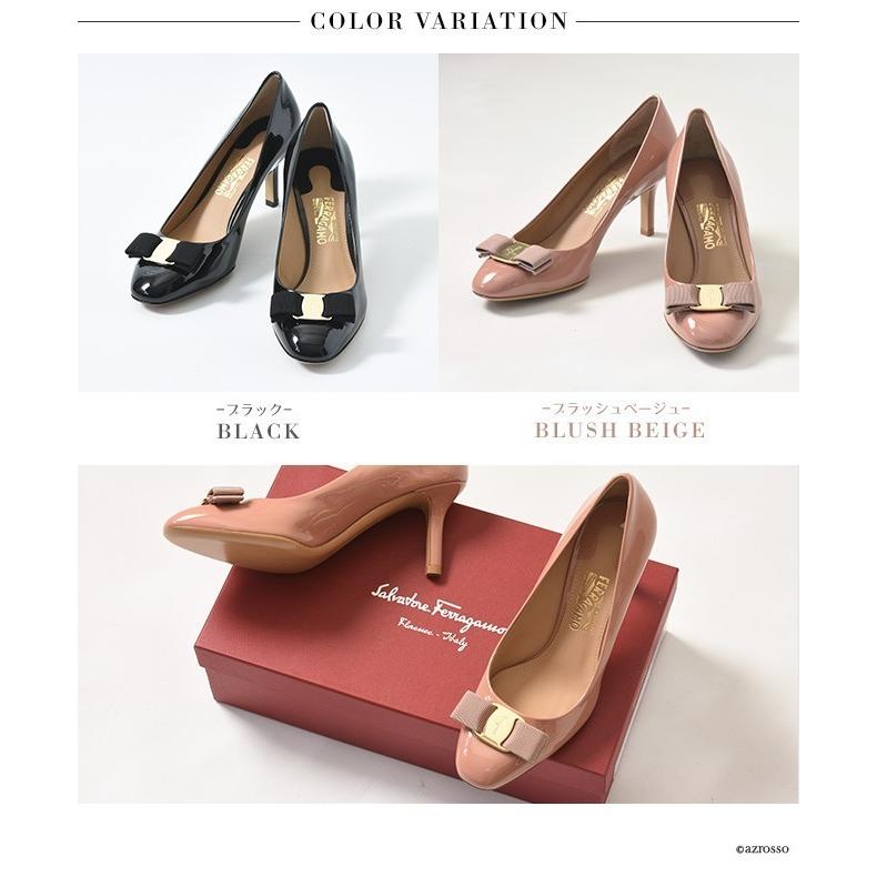 FERRAGAMO（フェラガモ） エナメル パンプス リボン レディース