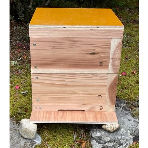 Freddo】日本みつばち用 飼育箱 重箱式巣箱 養蜂 国産 杉材 シンプル