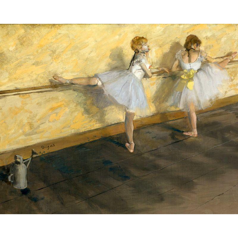 世界の名画 ドガ バレエレッスン ジクレーキャンバス複製画 豪華額装品