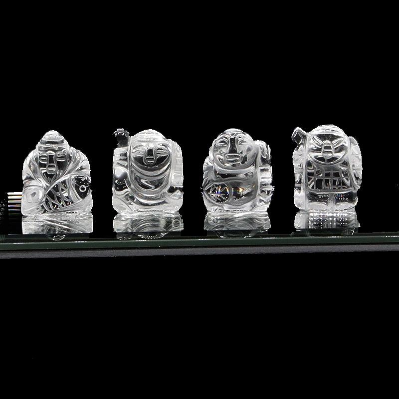 昆*庚様 七福神 天然石置物7体セット 超美品 七福神No．002／置物・7色