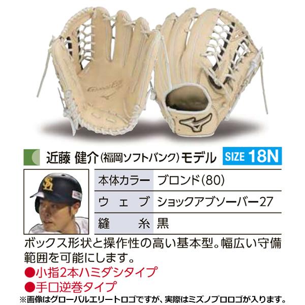 MIZUNO（ミズノ） ミズノプロ/オーダーグラブ/軟式グローブ/近藤健介