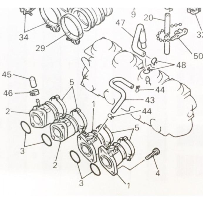 ヤマハ発動機 XJR400/R(4HM) インシュレーター＆Oリング 1台分