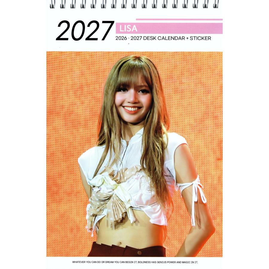 BLACKPINK ブラックピンク LISA リサ グッズ 卓上 カレンダー 2026