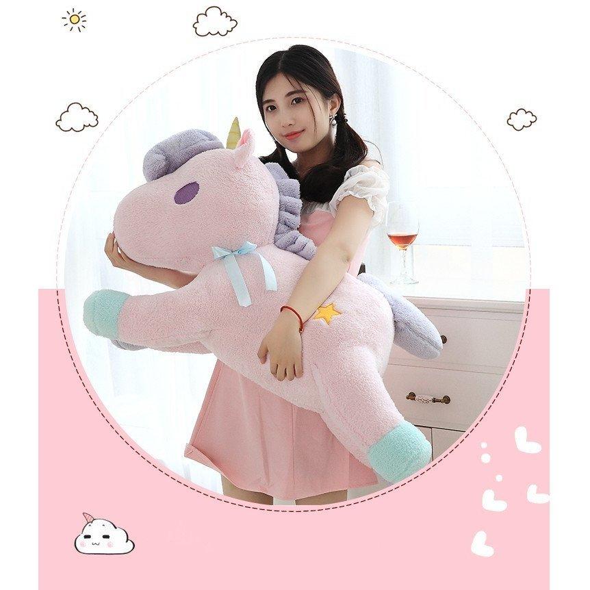 ユニコーン ぬいぐるみ 誕生日プレゼントギフト 選べる2色 ピンク