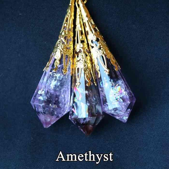 ペンデュラム 1点 水晶 シトリン アメジスト ローズクォーツ 振り子