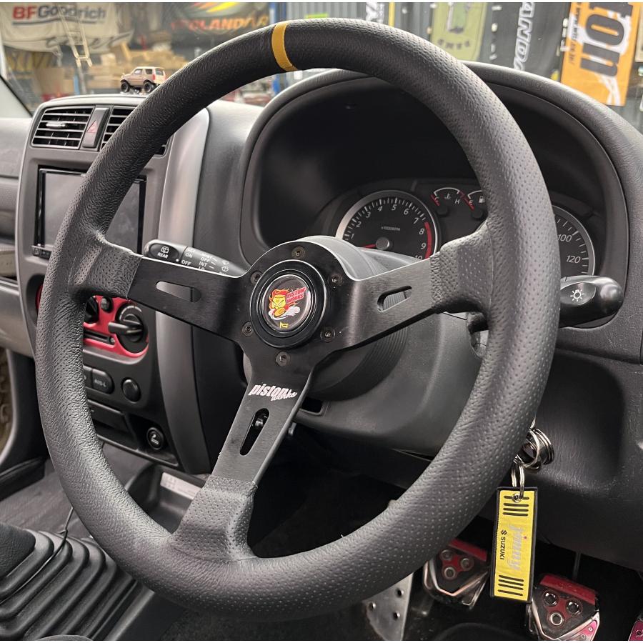 JURAN（ジュラン） PISTONWORKSステアリング ディンプルレザー 35Φ