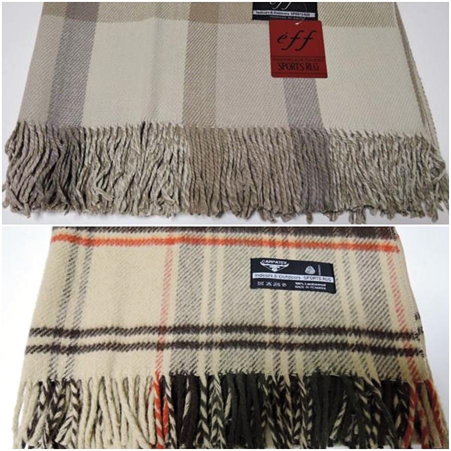 ラムウール100％ ひざ掛け チェック柄 Bigサイズ 大きい 肩掛け 毛布