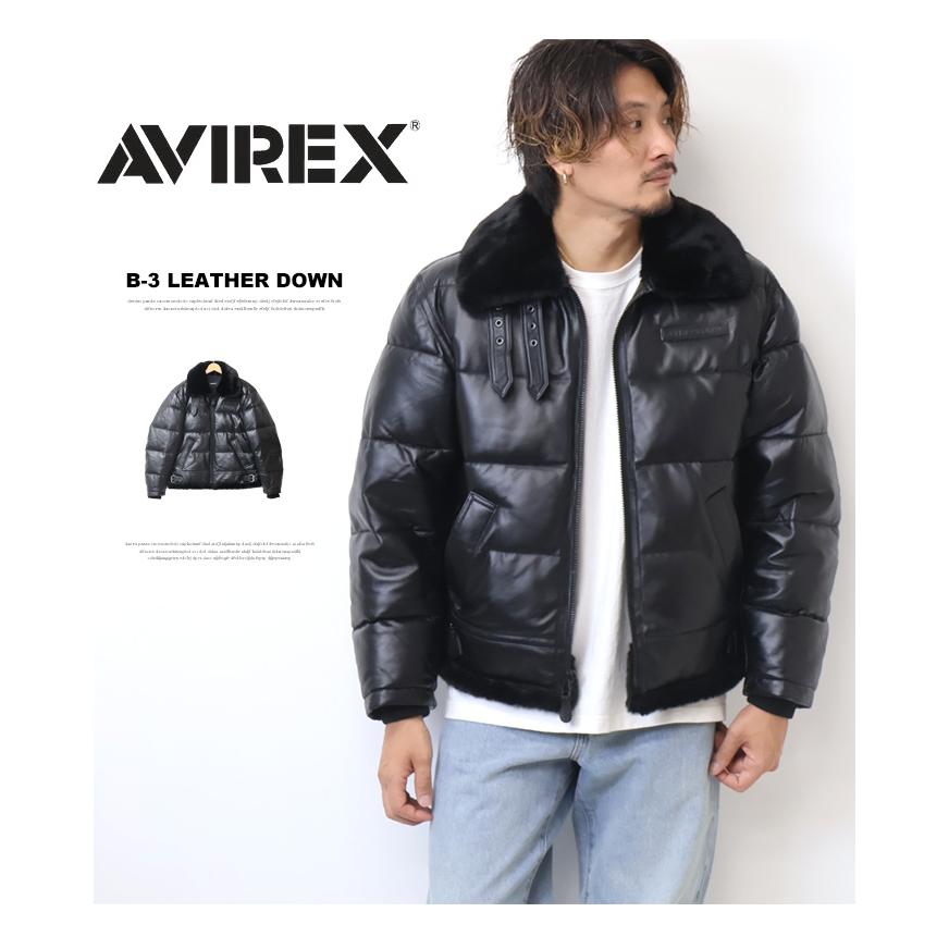 AVIREX（アヴィレックス） レザー ダウンジャケット B-3 レザー