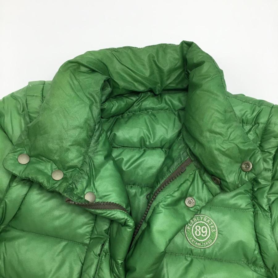 パーリーゲイツ 2WAYダウンジャケット グリーン ダウン88％ 袖着脱可