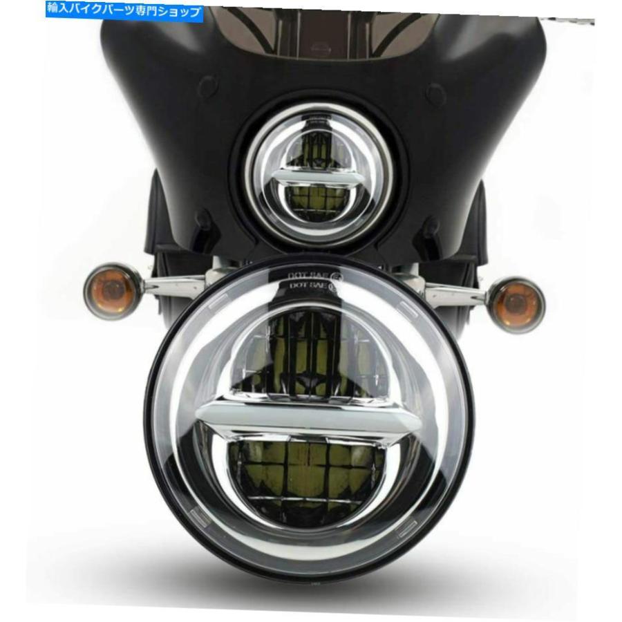 ヘッドライト 7インチクロムプロジェクターのデイメーカーはハーレー7