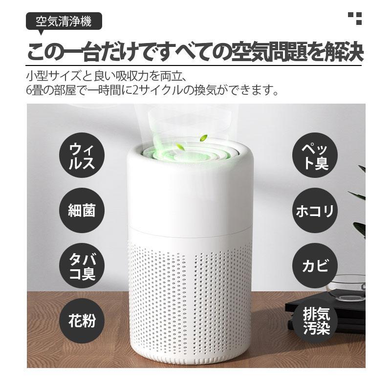 空気清浄機 花粉 小型 15畳 PM2.5 省エネ 卓上 静音 加湿なし 除菌 集