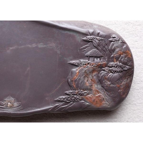 端渓硯 老坑 5.5吋 146×90×22mm 一点物 すずり : 書道用品 緑風店
