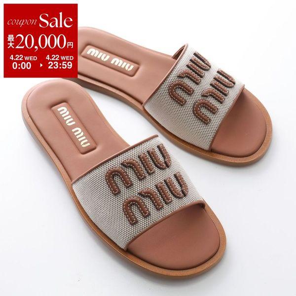 miu miu（ミュウミュウ） サンダル 5XX644 Q1D レディース キャンバス