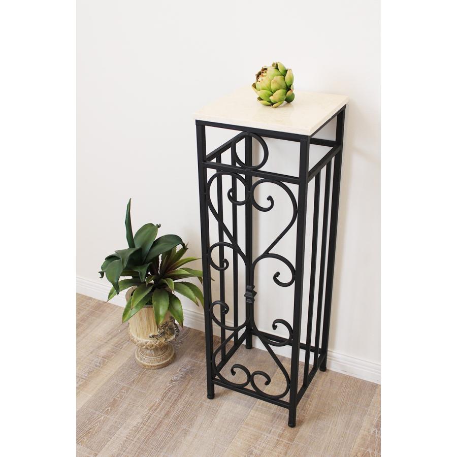 Tinajo コンソールテーブル 花台 電話台 大理石天板 高級 美品 ①