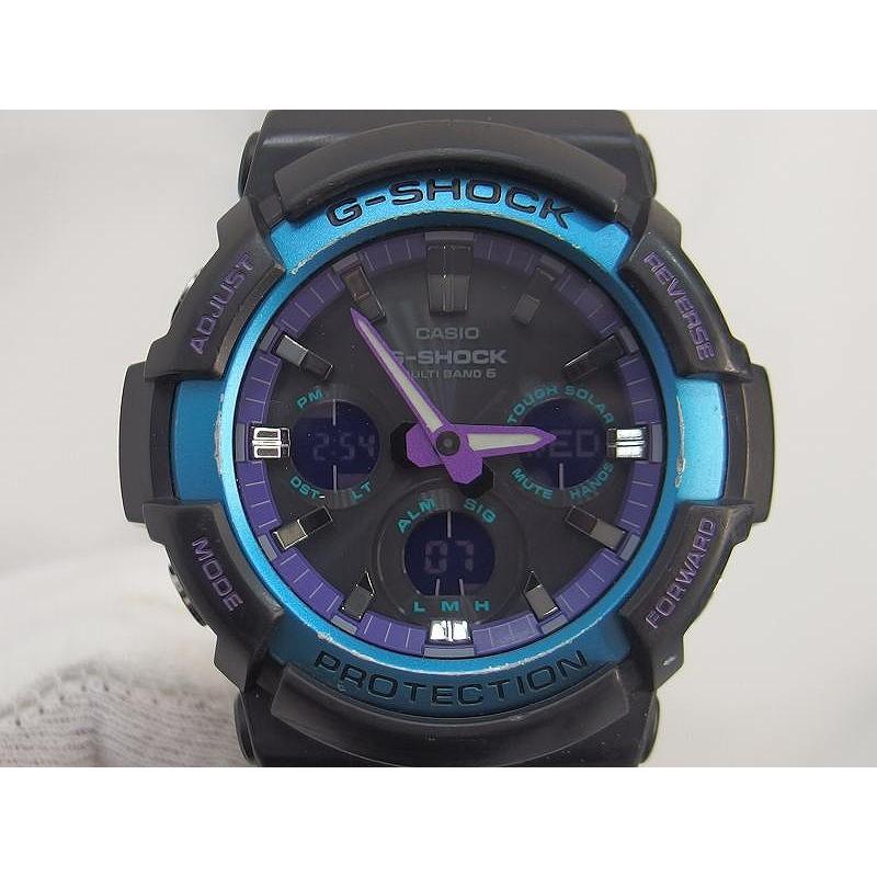 カシオ CASIO G-SHOCK G-ショック ソーラー腕時計/アナログ/ラバー/BLK