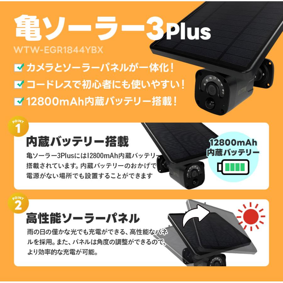 WTW 塚本無線 防犯カメラ ワイヤレス ソーラー 亀ソーラー 屋外 同時