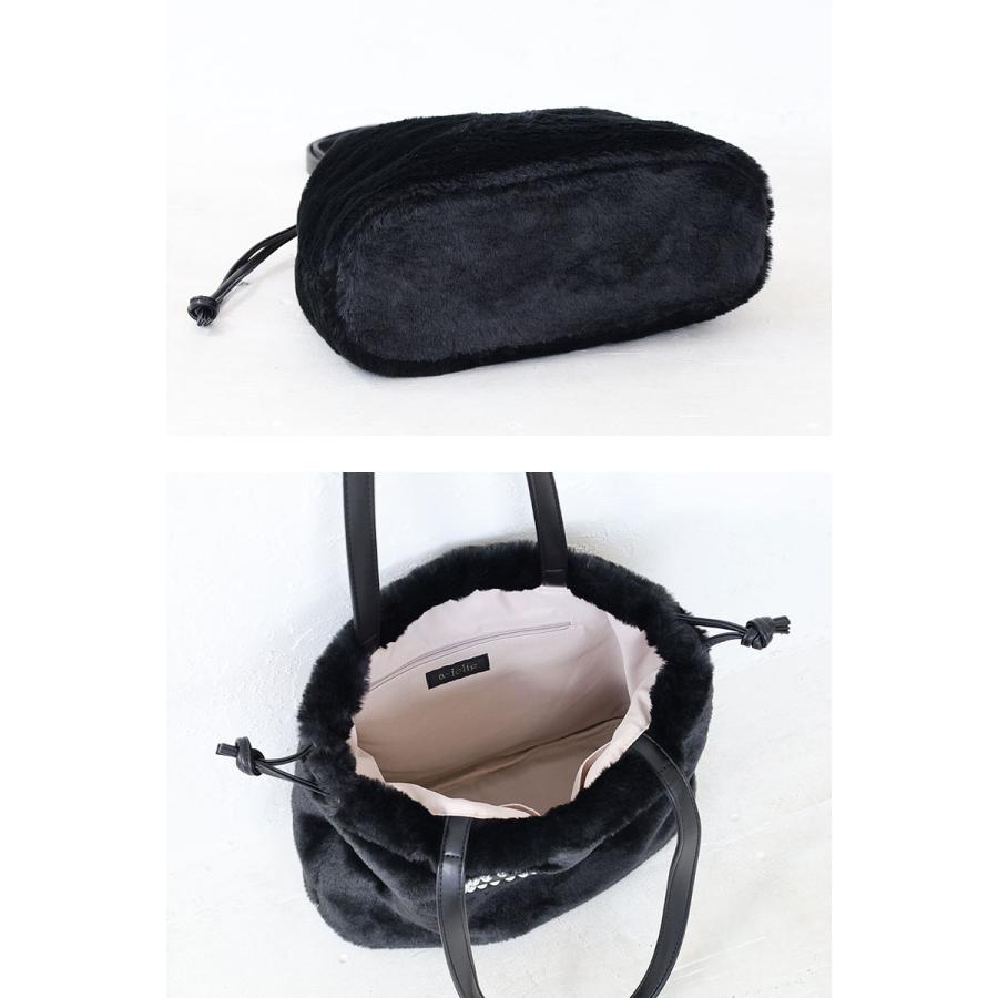 a-jolie（アジョリー） ファーバッグ パールサングラス トートバッグ