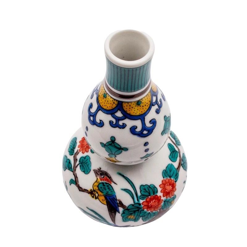 九谷焼 酒器 セット 日本酒 古九谷風花鳥 徳利 おちょこ 晩酌セット