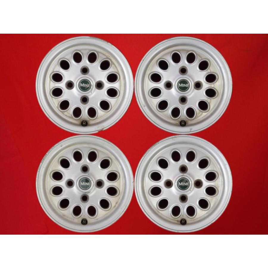 激安 4本セット】ローバー ミニ クーパー 純正 丸穴 ディッシュ アルミ