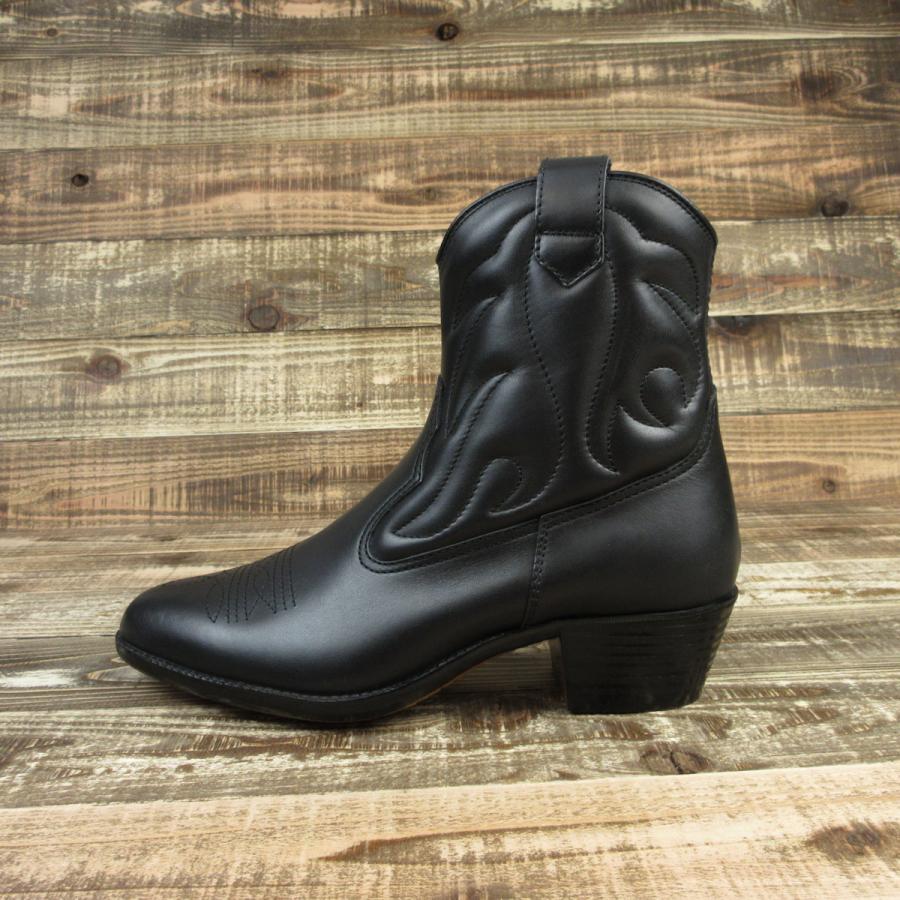 TEXAS VILLAGE 日本製 本革レザー ウエスタンブーツ ショート メンズ