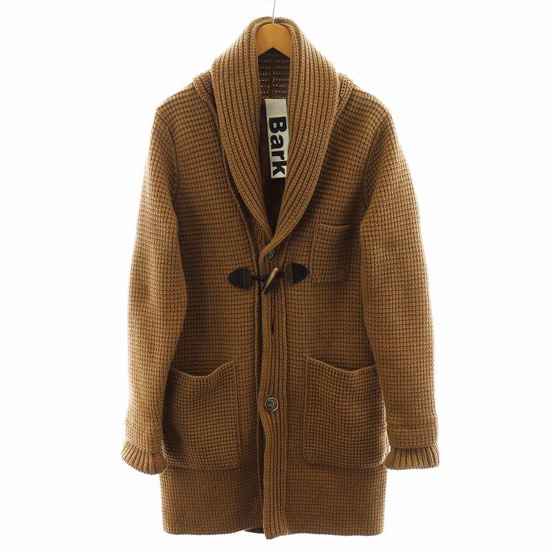 BARK（バーク） ニットダッフルコート ロング丈 フード ウール