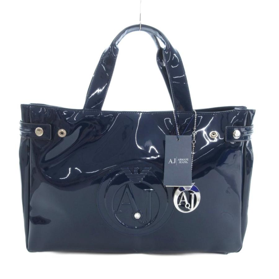 アルマーニ ジーンズ ARMANI JEANS パテント トートバッグ エナメル