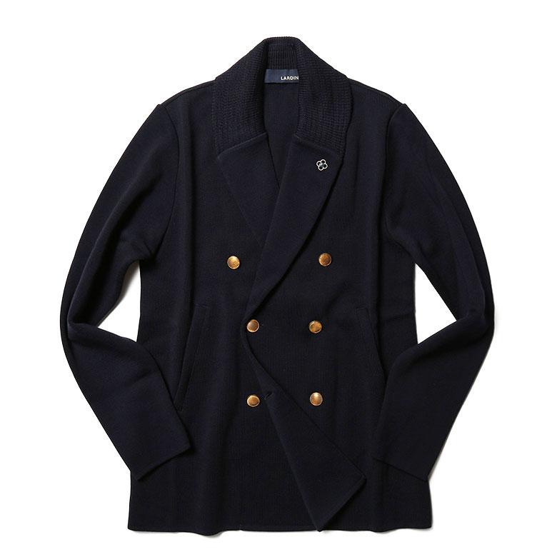 LARDINI（ラルディーニ） ニットジャケット ダブル 金ボタン ショール