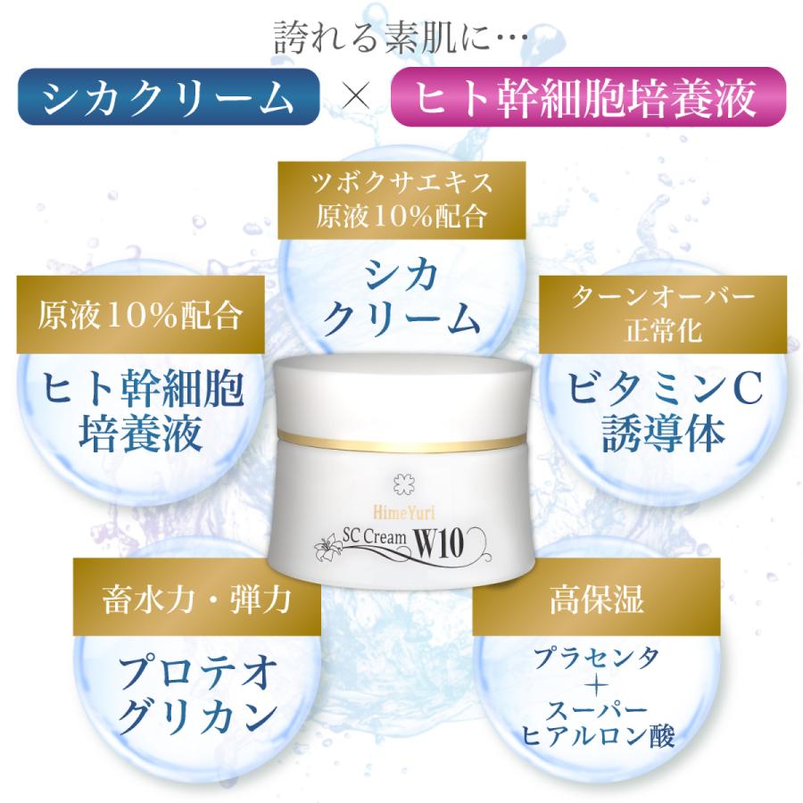 ヒト幹細胞 シカクリーム ひめゆり SC クリーム W10 CICAクリーム