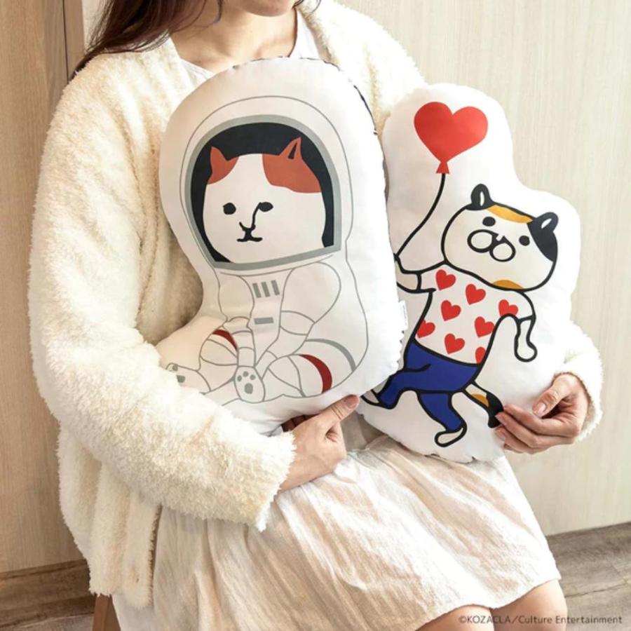 大きい！ねむっこにゃーご ダイカットペアクッション 大きい！ねむっこ