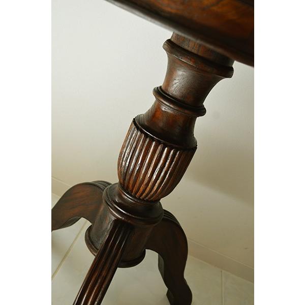 サイドテーブル アンティーク 木製 丸 (ラテス ラウンドテーブルdb