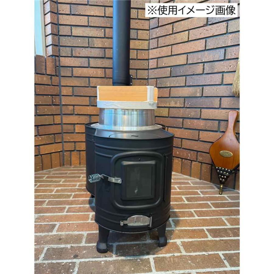 HONMA（ホンマ製作所） 黒耐熱窓付時計型薪ストーブ耐熱時計型ストーブ