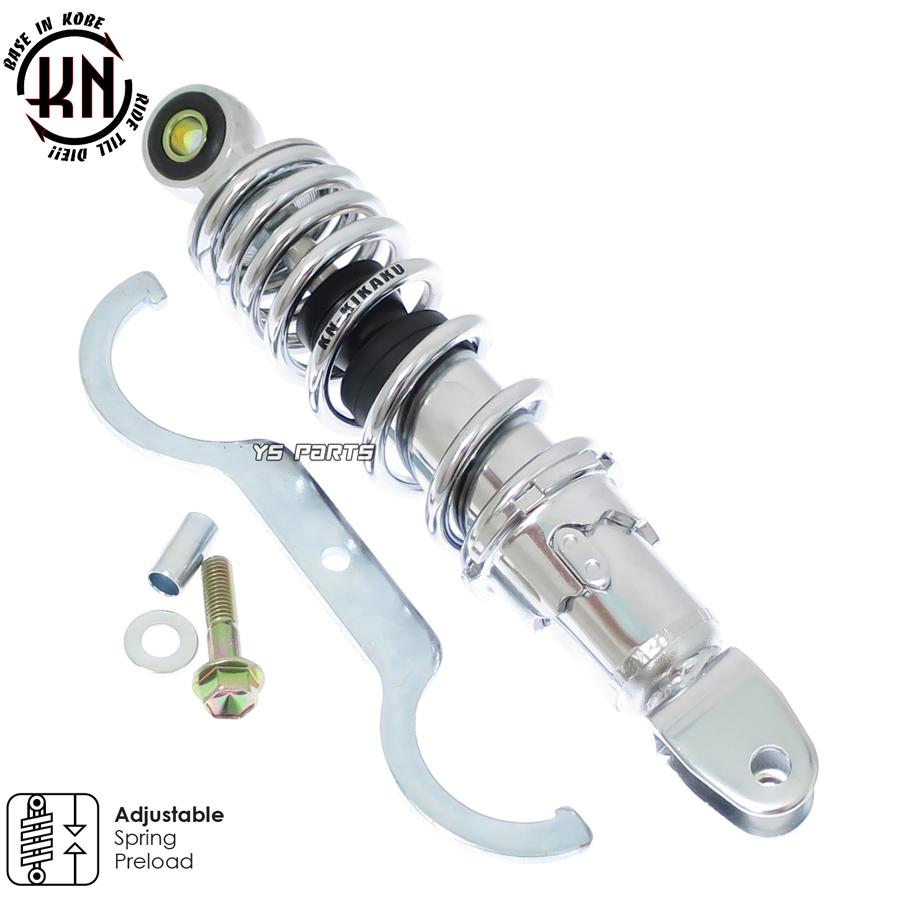 メッキボディ KNリヤサス リアショック銀230mm ライブディオJ ライブ