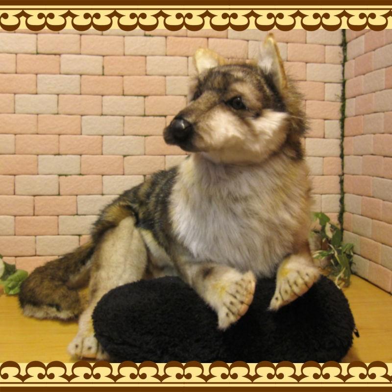 置物 動物 可愛い 狼 ぬいぐるみ リアル オオカミ ビッグサイズ