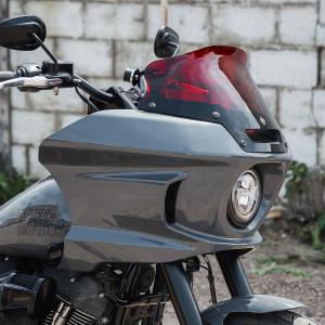 ハーレー ソフテイル フレア ウインドシールド 8インチ ダークスモーク