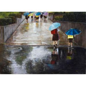 竹内敏彦 絵画 肉筆絵画 風景画 舞妓さん F6 送料無料 : アートフジ