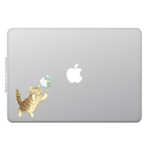 MacBook Air / Pro マックブック ステッカー シール 猫 ギコ猫 2
