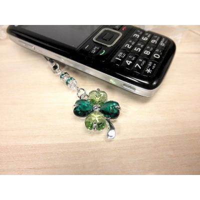 SWAROVSKI（スワロフスキー） 携帯ストラップ おしゃれ 幸せクローバー