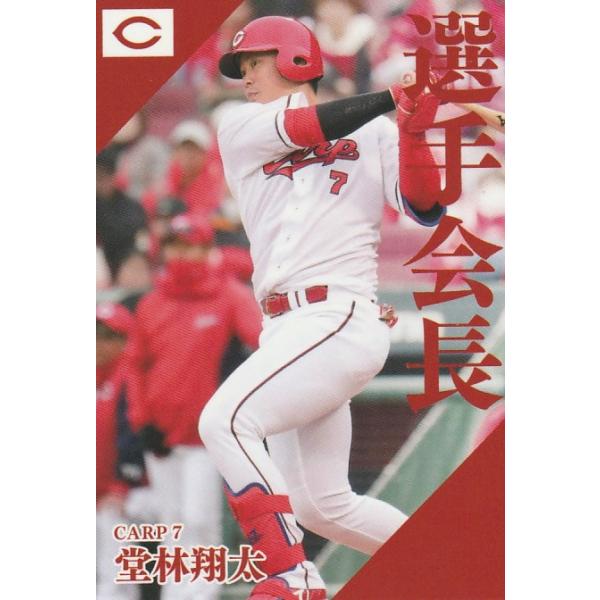 カルビー 2024プロ野球チップス第2弾 PL-02 堂林翔太(広島) 選手会長