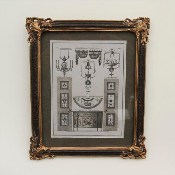 壁飾り 絵画 オシャレ 長方形 インテリア額 イタリア調 コンソール