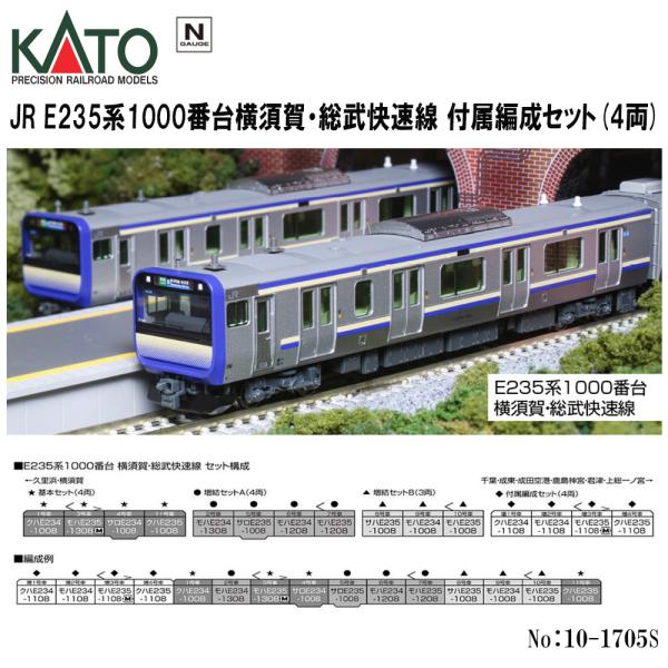 No:10-1705S KATO E235系1000番台 横須賀線・総武快速線 付属編成