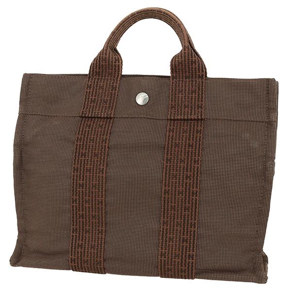 エールライン エルメス トート PM ナイロンキャンバス ブラウン 2142