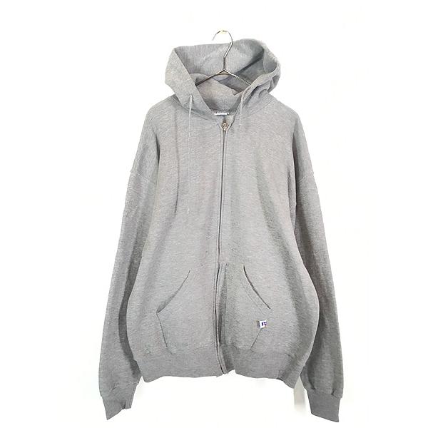 古着 90s Russell 無地 ソリッド セットイン スウェット ジップ