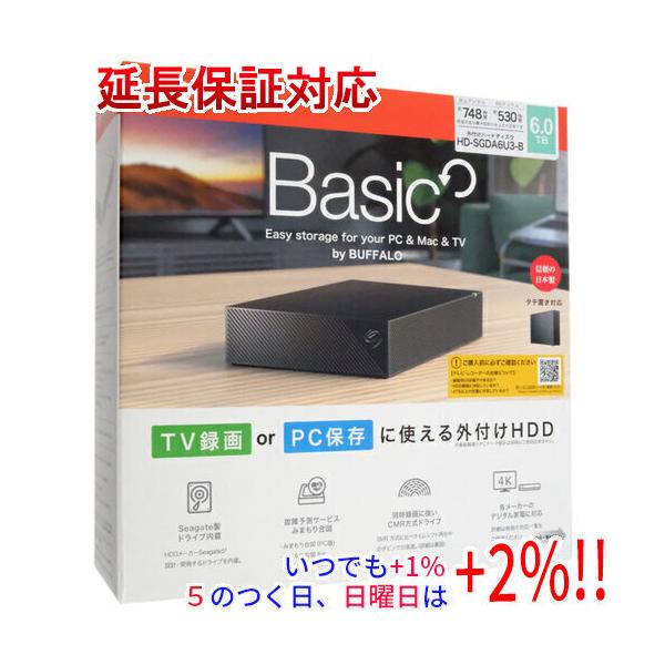 BUFFALO（バッファロー） USB3.2(Gen1)対応 外付けHDD HD-SGDA6U3-B