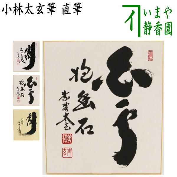 茶道具 色紙 直筆 瀧直下三千丈又は白雲抱幽石又は瀧 小林太玄筆 茶道