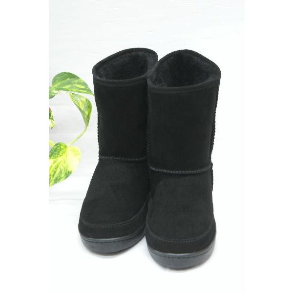 Minnetonka（ミネトンカ） 3579 BLACK シープスキンブーツ ムートン