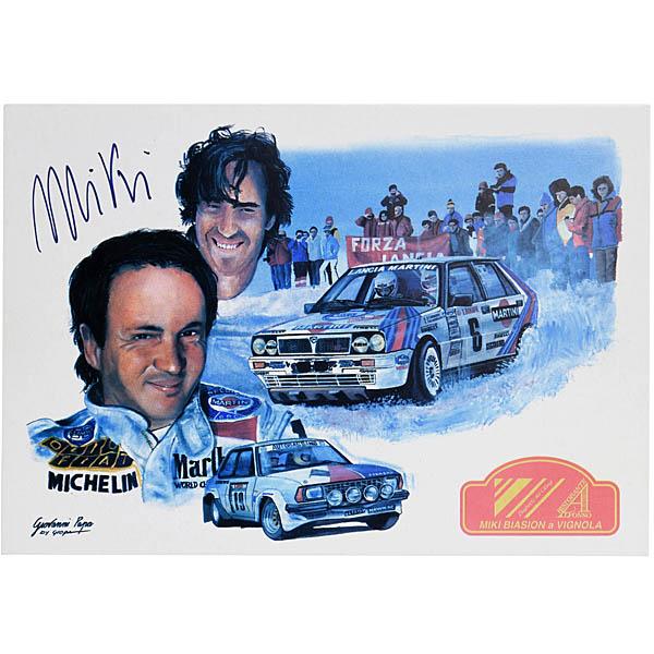 ランチア マルティニ レーシング Miki BIASION直筆サイン入りポスト